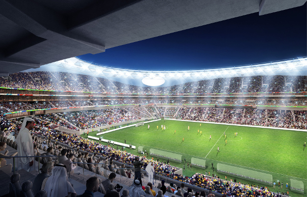 Perkins + Will's Mohammed bin Rashid Stadium. Image courtesy of Perkins + Will