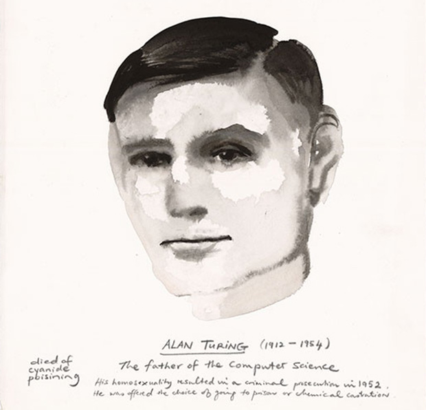Marlene Dumas, Alan Turing (2014)