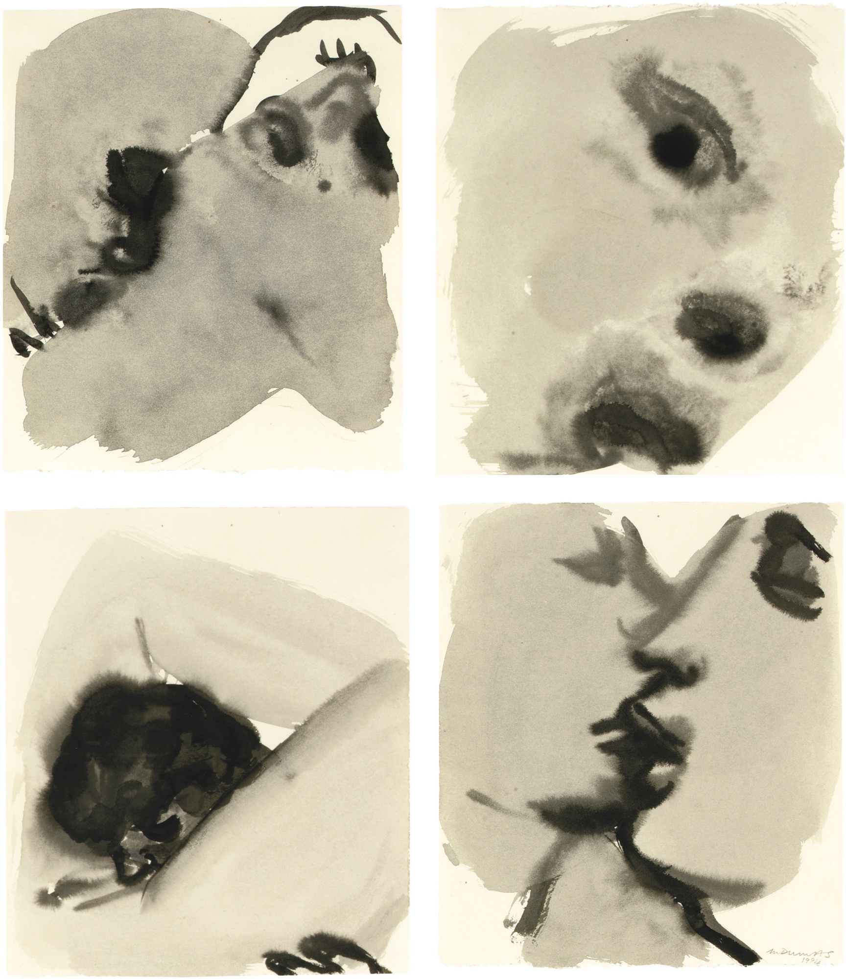 Kissing (1994) by Marlene Dumas, lot No 12 in Sotheby's forthcoming sale