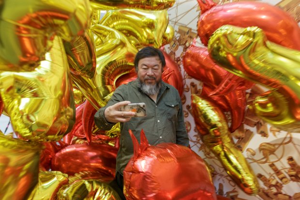 Ai Weiwei at National Gallery of Victoria exhibition Andy Warhol 