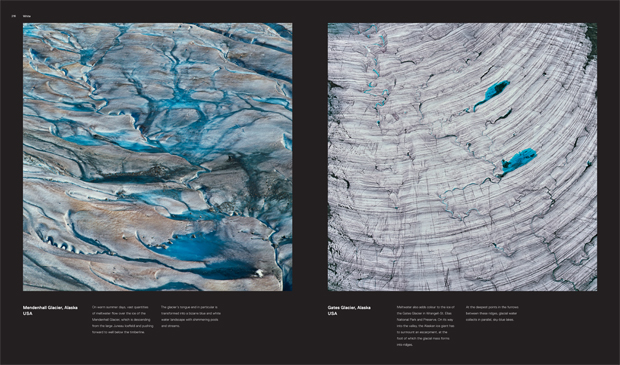 A spread from the White chapter of Bernhard Edmaier's EarthArt