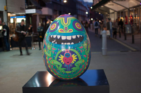 Gary Card, Sad Happy Frog Egg, Broadwick Street, part of the The Fabergé Big Egg Hunt