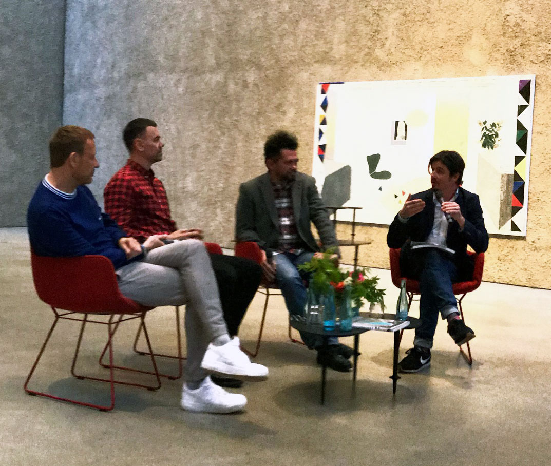 Michael Elmgreen, Ingar Dragset, Michele Robecchi and Martin Herbert at König Galerie in Berlin