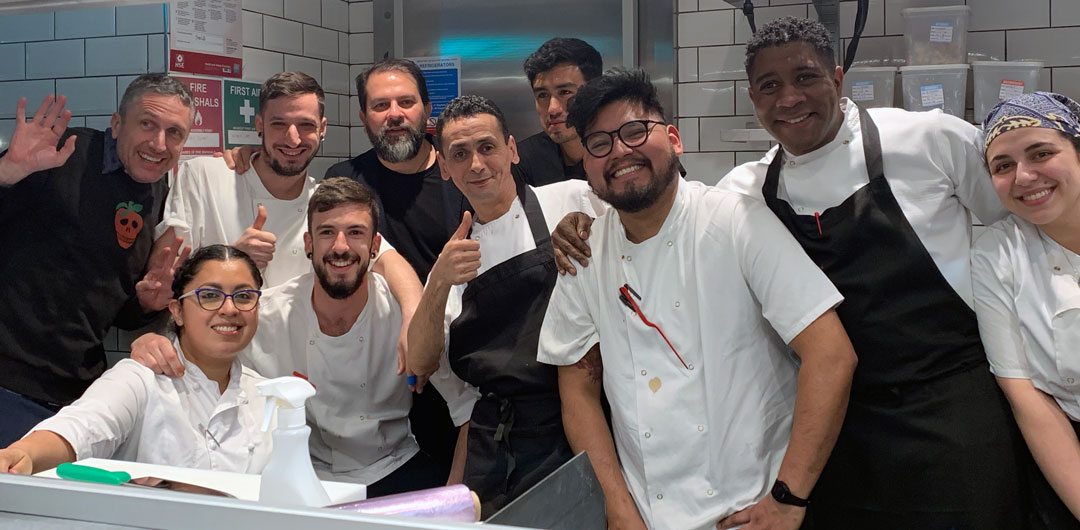 Enrique with the team at Casa Pastor