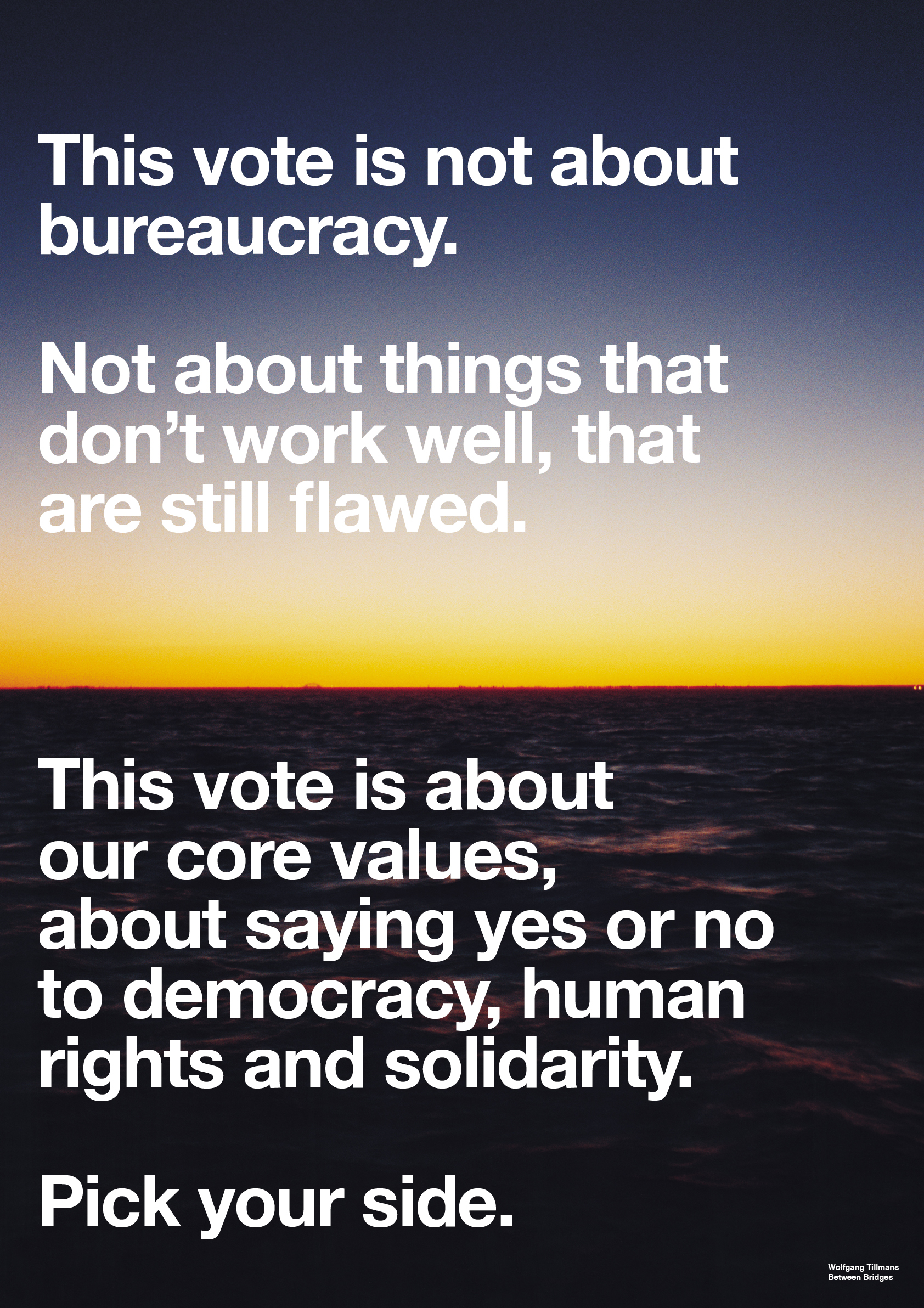 One of Wolfgang Tillmans' EU campaign posters