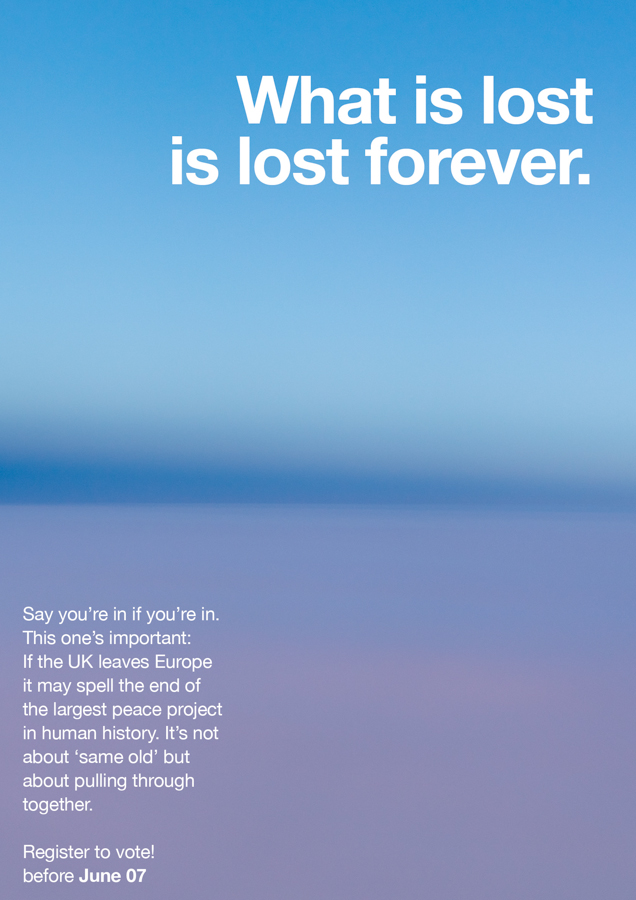 One of Wolfgang Tillmans' EU campaign posters