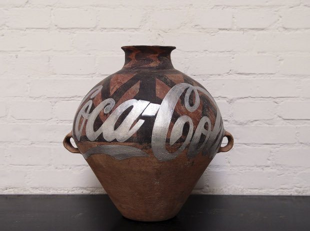 Neolithic Potterywith Coca Cola Logo (2007) by Ai Weiwei. Courtesy of Andy Warhol 