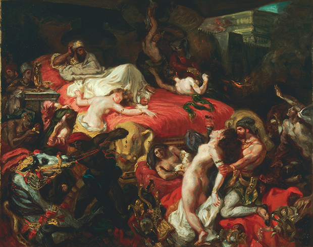 The Death of Sardanapalus (1827) by Eugène Delacroix, as featured in Exotic