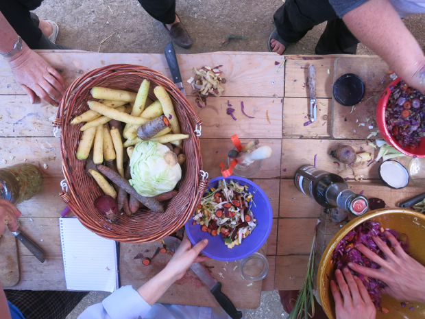 Studio Olafur Eliasson's kitchen make wild-fermented sauerkraut, June 2016