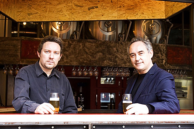 Ferran and his brother Albert (left) at their Tickets tapas bar in Barcelona