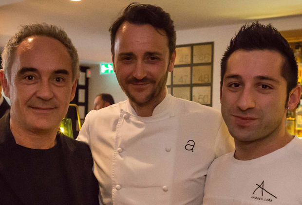 Ferran Adria, Jason Atherton and Andres Lara (like Jason, an ex-elBulli stager)