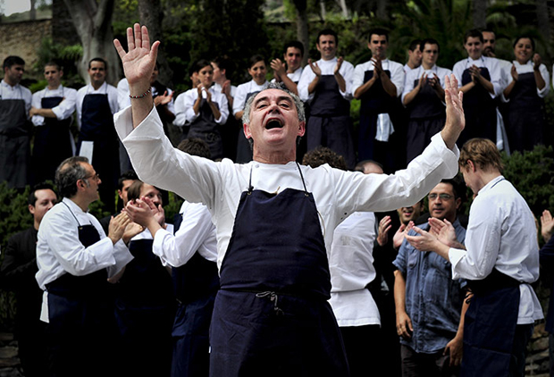 Ferran photographed in 2011 at the last ever dinner served at elBulli