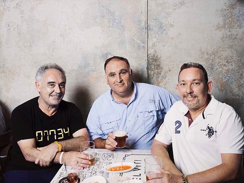 Ferran Adrià, José Andrés and Albert Adrià. Image courtesy of @LittleSpain