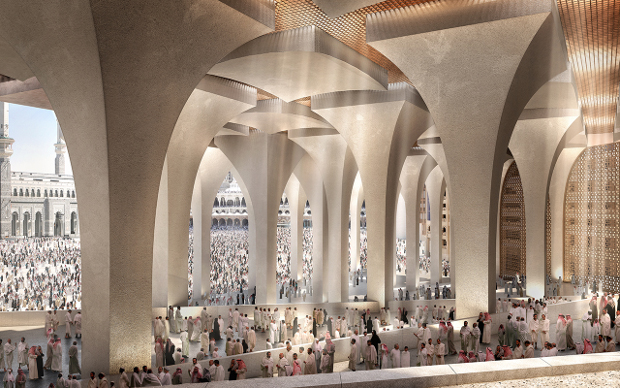 Foster + Partners' renderings of its new Jabal Omar Development hotel. Image courtesy of Foster + Partners