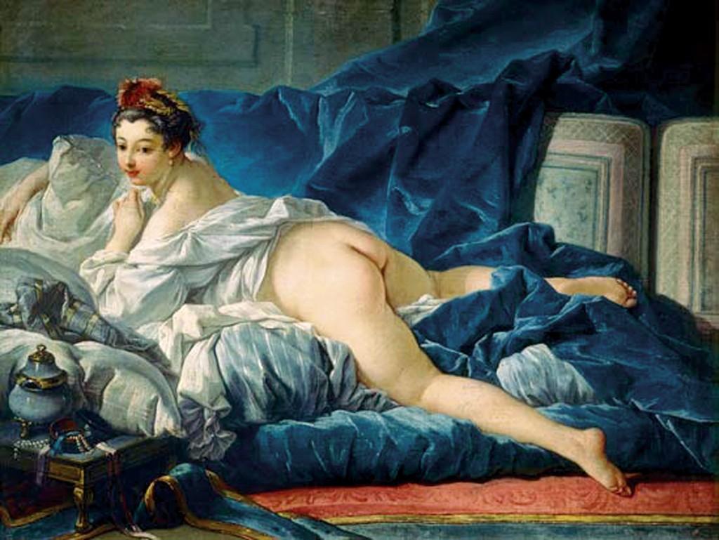François Boucher, Brunette Odalisque, c.1749. As reproduced in Exotic. Public domain, via wikimedia commons