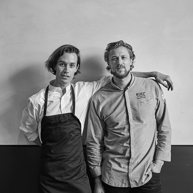 Fredrik Berselius with the Rijks executive chef Joris Bijdendijk. Photo by Rinze Vegelien