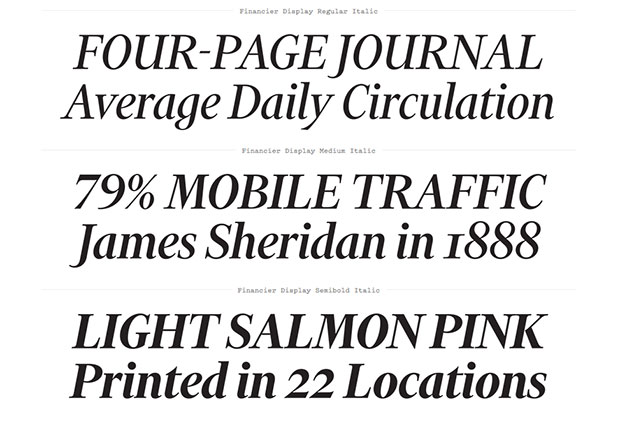 The printed type and the digital outlines for the FT's new Financier font. Image courtesy of Klim Type Foundry