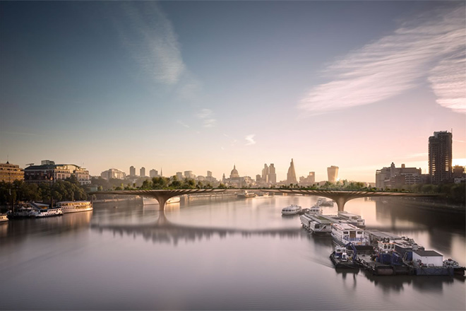 Thomas Heatherwick's Garden Bridge renderings