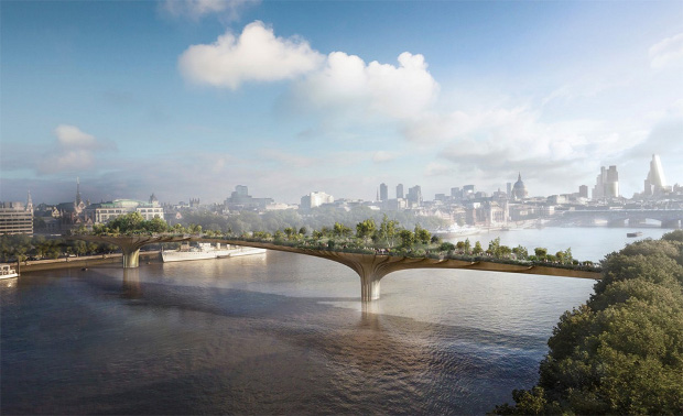 Thomas Heatherwick's Garden Bridge renderings. Pearson is an adviser for this project