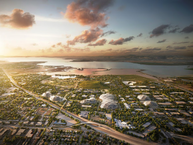 Google's North Bayshore campus proposal, by Bjarke Ingels and Thomas Heatherwick. Courtesy of Google