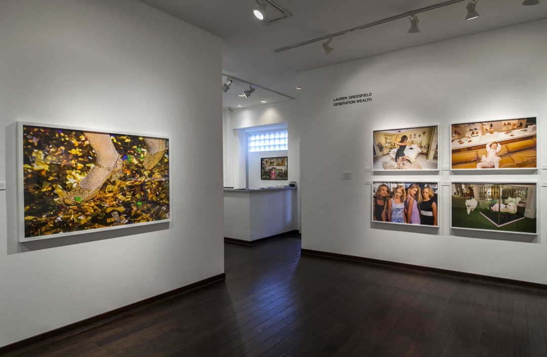 Generation Wealth - Lauren Greenfield installation shot at Fahey Klein Gallery Los Angeles