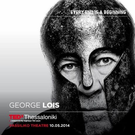 TEDx Thessaloniki promotional image for its George Lois talk