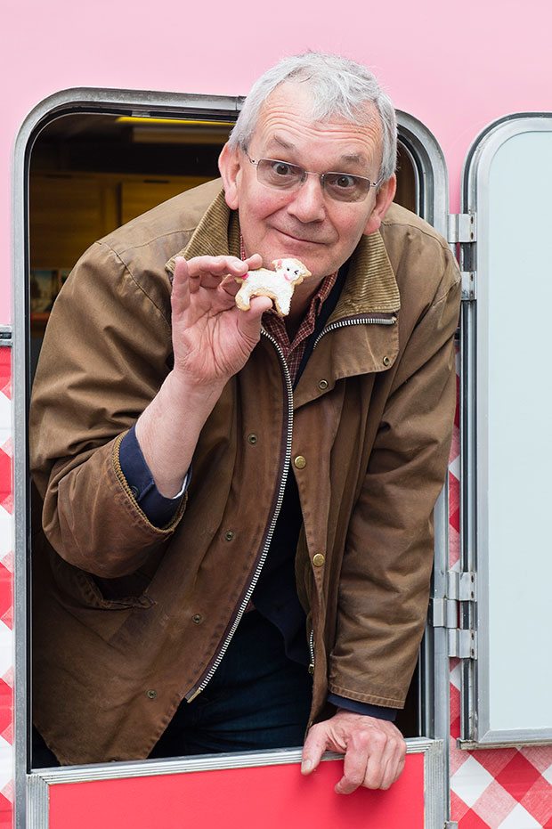 Martin Parr in the Real Food caravan at Photo London May 18, 2016 photo Getty Images