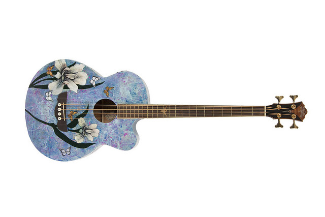 Ginger Gilmour's guitar. Image courtesy of War Child USA 