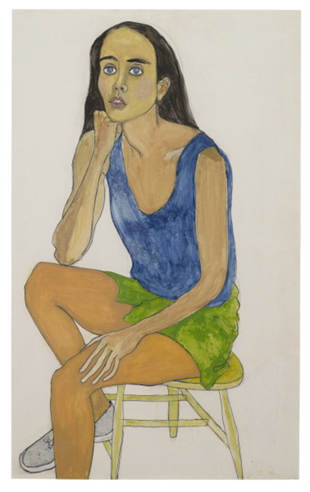 Alice Neel, Ginny, 1975. Gouache on paper. The Estate of Alice Neel. Courtesy David Zwirner, New York/London