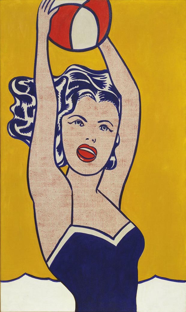 Girl with Ball (1961) by Roy Lichtenstein. As reproduced in our book Pop Art