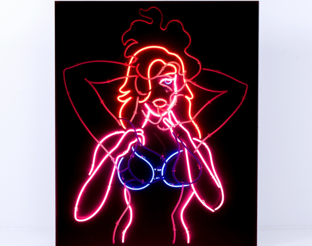 Alexandre de Betak's Gisele neon artwork