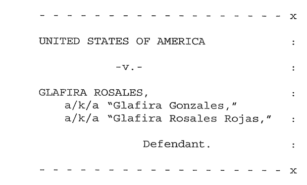 Glafira Rosales complaint