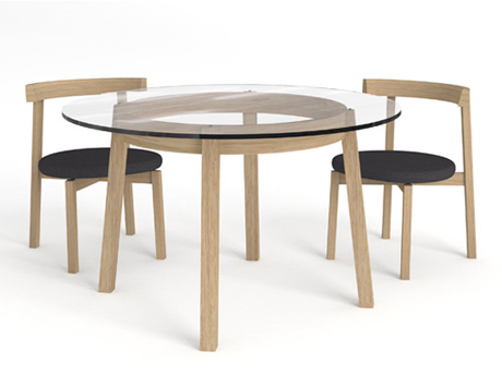 Oki-nami table and chairs - Nazanin Kamali