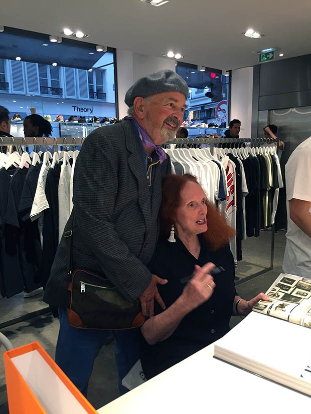 Arthur Elgort with Grace Coddington at Colette, Paris, 2016