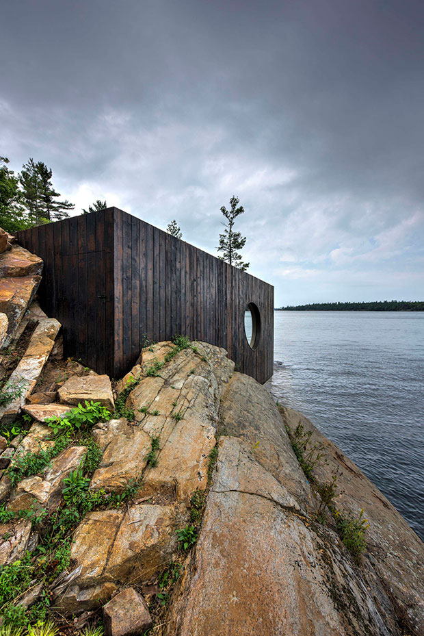 The Grotto Sauna, Georigan Bay, Ontario, Canada by Partisan Projects. From our new Architizer A+ Awards 2015 book