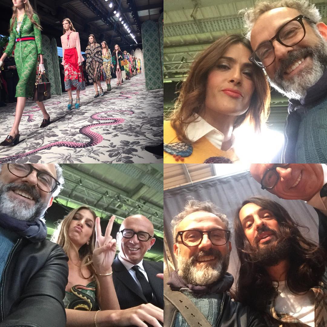 Massimo at a Gucci show in 2015. Image courtesy of Massimo's Instagram