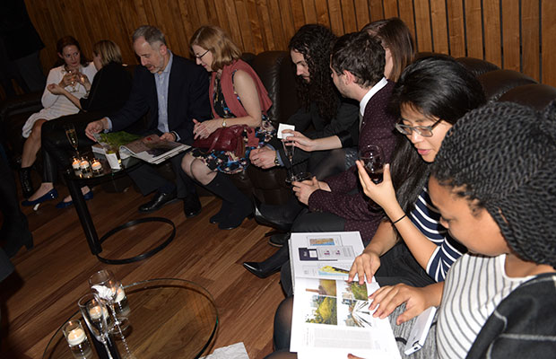 Guests enjoyed leafing through copies of The High Line