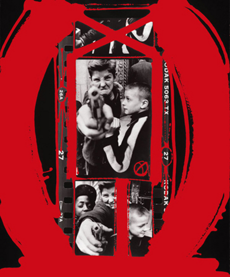 Gun 1 New York (1955, painted 2005) by William Klein