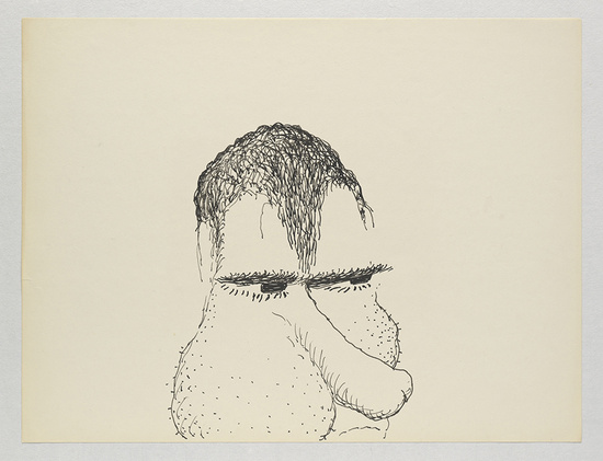 Untitled (Poor Richard) (1971) by Philip Guston. Image courtesy of Hauser & Wirth