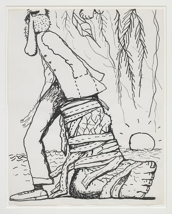 Untitled (Poor Richard) (1971) by Philip Guston. Image courtesy of Hauser & Wirth