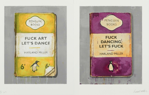 Harland Miller Fuck Art Let's Dance (2011) by Harland Miller. Image courtesy of White Cube