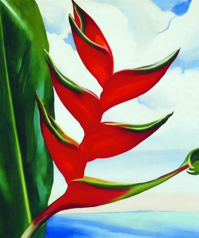 Heliconia’s Crab’s Claw Ginger (1939) by Georgia O'Keeffe. Image courtesy of Sharon Twigg-Smith, © 2018 Georgia O’Keeffe Museum/Artists Rights Society (ARS), New York.