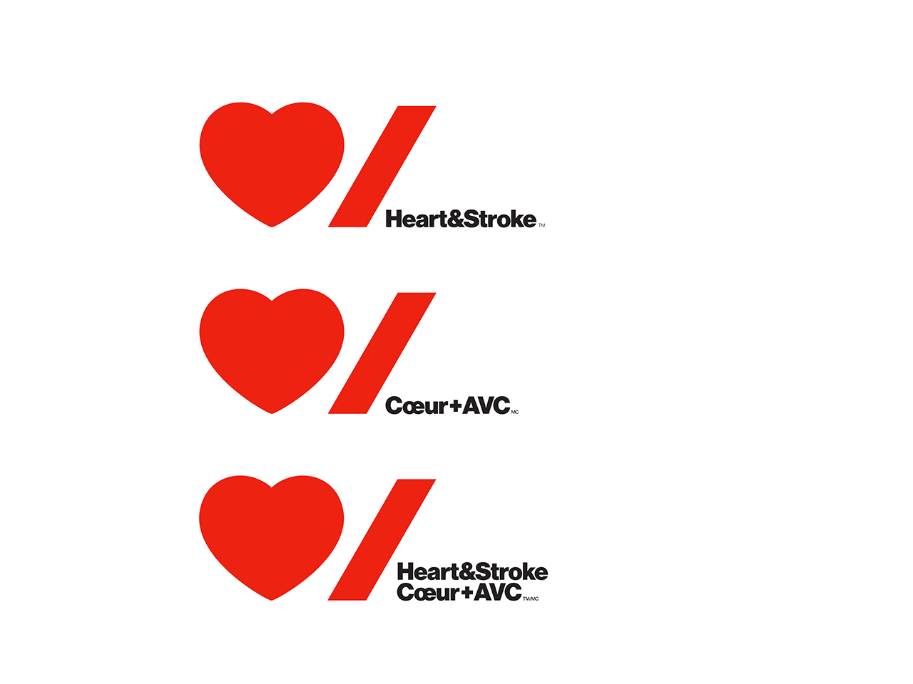 Pentagram's new design for The Heart & Stroke Foundation of Canada. Image courtesy of Pentagram.com