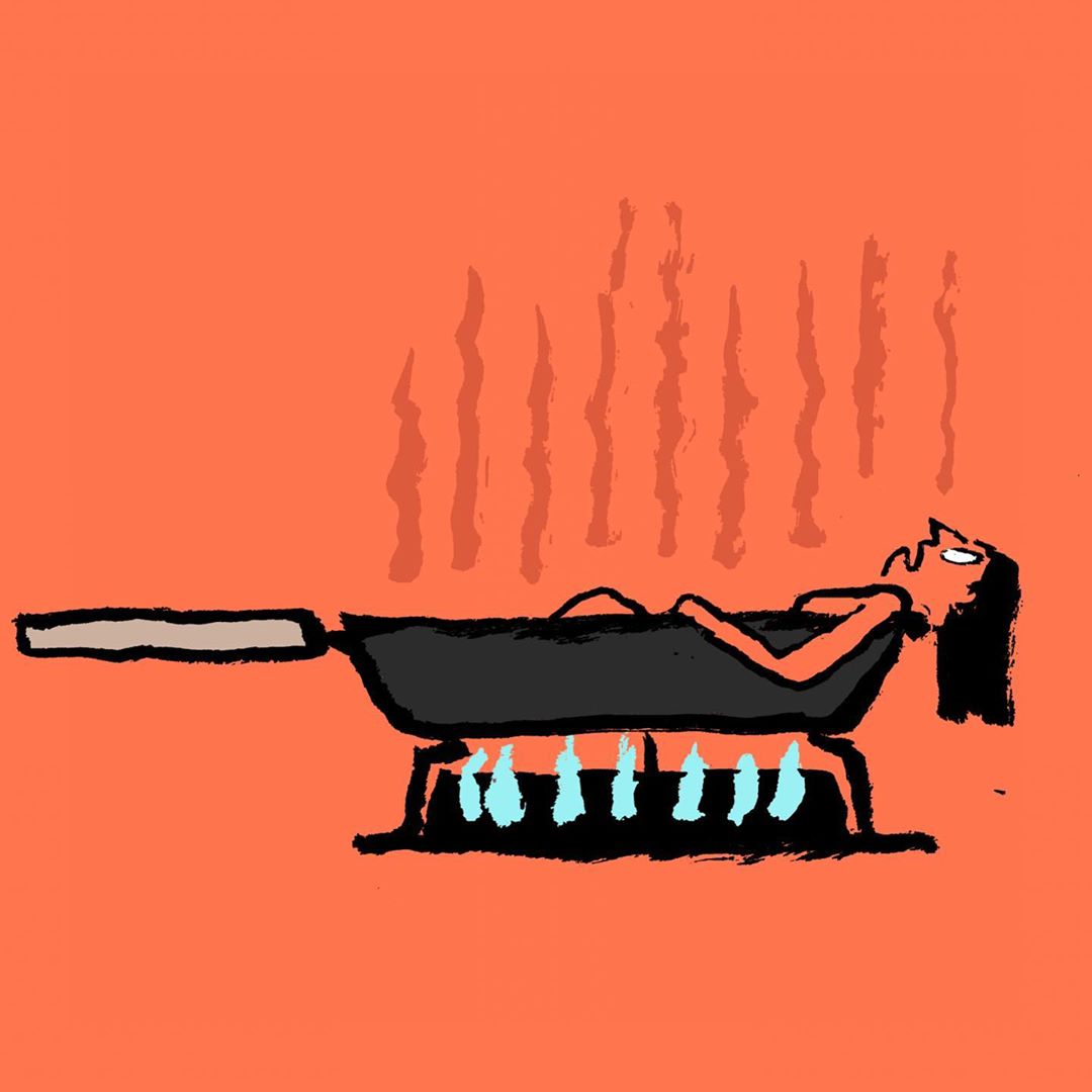 Jean Jullien's take on the French heat wave. All images courtesy of his Instagram, @jean_jullien