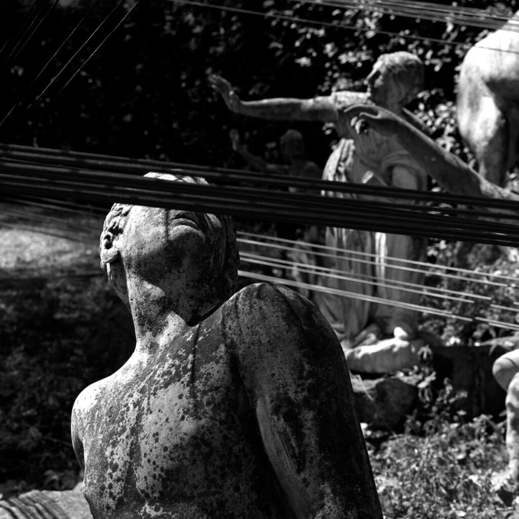 ‘The myth of Niobe’ Meshworks by Zaha Hadid, Villa Medici Gardens, Rome, Italy, 2000 2000 Silver gelatin print Courtesy Hélène Binet and Large Glass, London