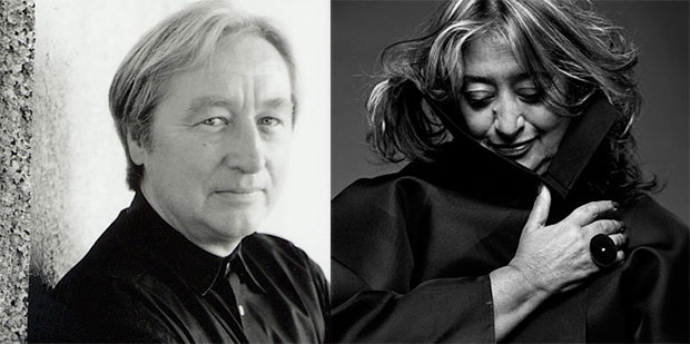 From left: Steven Holl, Zaha Hadid