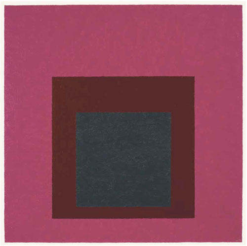 Homage to the Square: Guarded (1952) by Josef Albers. As reproduced in Josef Albers: To Open Eyes