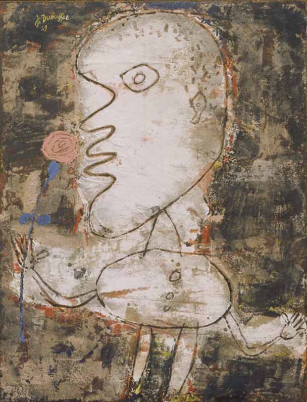 L'Homme a la Rose (1949) by Jean Dubuffet