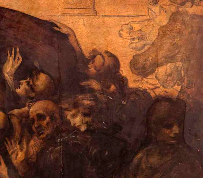 Newly revealed details from The Adoration of the Magi (1481-2) by Leonardo da Vinci
