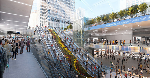 A Port Authority Bus Terminal rendering from Hudson Terminal Center Collaborative, a Joint Venture between STV and AECOM, in association with SOM and McMillen Jacobs Associates